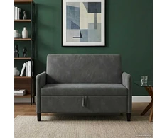 Sofa su saugojimo vieta Tamsiai pilka 122 x 78 x 87 cm