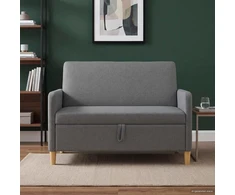 Sofa su saugojimo vieta Tamsiai pilka 122 x 78 x 87 cm