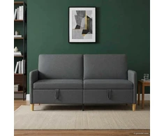 Sofa su saugojimo vieta Tamsiai pilka 172 x 78 x 87 cm