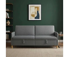 Sofa su saugojimo vieta Tamsiai pilka 192 x 78 x 87 cm