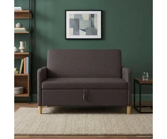 Sofa su saugojimo vieta Tamsiai rudas 122 x 78 x 87 cm