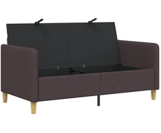 Sofa su saugojimo vieta Tamsiai rudas 152 x 78 x 87 cm