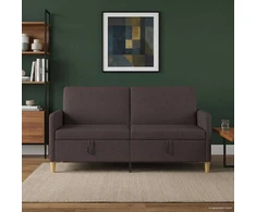 Sofa su saugojimo vieta Tamsiai rudas 172 x 78 x 87 cm