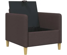 Sofa su saugojimo vieta Tamsiai rudas 72 x 78 x 87 cm