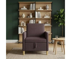 Sofa su saugojimo vieta Tamsiai rudas 72 x 78 x 87 cm