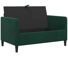 Sofa su saugojimo vieta Tamsiai žalia 122 x 78 x 87 cm