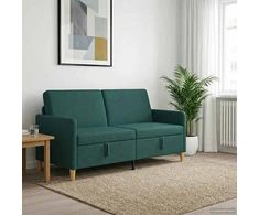 Sofa su saugojimo vieta Tamsiai žalia 172 x 78 x 87 cm