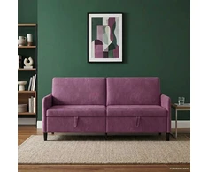 Sofa su saugojimo vieta Violetinė 192 x 78 x 87 cm Poliesteris