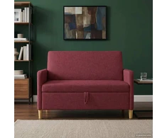 Sofa su saugojimo vieta Vyno raudona 122 x 78 x 87 cm