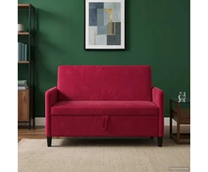 Sofa su saugojimo vieta Vyno raudona 122 x 78 x 87 cm