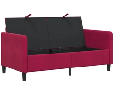 Sofa su saugojimo vieta Vyno raudona 152 x 78 x 87 cm
