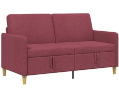 Sofa su saugojimo vieta Vyno raudona 152 x 78 x 87 cm