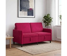 Sofa su saugojimo vieta Vyno raudona 152 x 78 x 87 cm