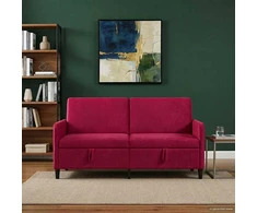 Sofa su saugojimo vieta Vyno raudona 172 x 78 x 87 cm