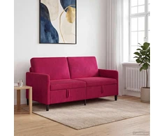 Sofa su saugojimo vieta Vyno raudona 172 x 78 x 87 cm
