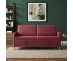 Sofa su saugojimo vieta Vyno raudona 172 x 78 x 87 cm