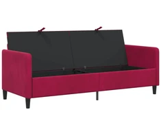 Sofa su saugojimo vieta Vyno raudona 192 x 78 x 87 cm
