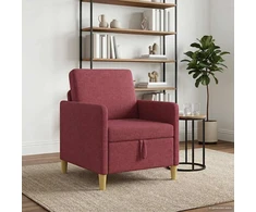 Sofa su saugojimo vieta Vyno raudona 72 x 78 x 87 cm