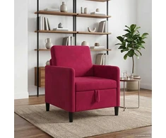 Sofa su saugojimo vieta Vyno raudona 72 x 78 x 87 cm
