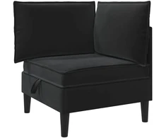 Sofa su saugojimu Juoda Aksomas