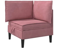 Sofa su saugojimu Rožinė Aksomas