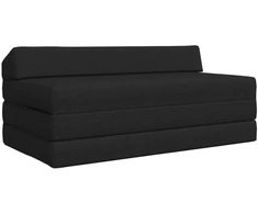 Sofa Sulankstomas Sofos Lova Juoda 120 x 60 x 49 cm Audinys