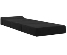 Sofa Sulankstomas Sofos Lova Juoda 200 x 70 x 15 cm Aksomas