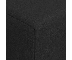 Sulankstomas Sofos Lova Juoda 200 x 70 x 15 cm Audinys