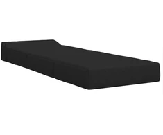 Sofa Sulankstomas Sofos Lova Juoda 200 x 70 x 15 cm Audinys