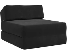 Sofa Sulankstomas Sofos Lova Juoda 60 x 70 x 41 cm Audinys