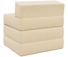 Sofa Sulankstomas Sofos Lova Kreminė 200 x 70 x 15 cm