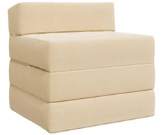 Sofa Sulankstomas Sofos Lova Kreminė 200 x 70 x 15 cm