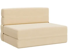 Sofa Sulankstomas Sofos Lova Kreminė 70 x 72 x 60 cm Audinys