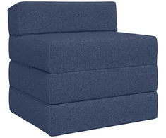 Sofa Sulankstomas Sofos Lova Mėlyna 200 x 70 x 15 cm Audinys