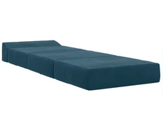 Sofa Sulankstomas Sofos Lova Mėlyna 200 x 70 x 15 cm Aksomas