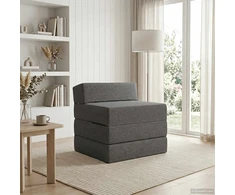 Sofa Sulankstomas Sofos Lova Šviesiai pilka 200 x 70 x 10 cm Audinys