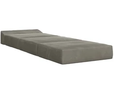 Sofa Sulankstomas Sofos Lova Šviesiai pilka 200 x 70 x 15 cm Aksomas
