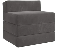 Sofa Sulankstomas Sofos Lova Tamsiai pilka 200 x 70 x 15 cm Aksomas