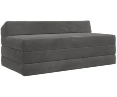 Sofa Sulankstomas Sofos Lova Tamsiai pilka 120 x 60 x 49 cm Audinys