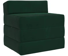 Sofa Sulankstomas Sofos Lova Tamsiai žalia 200 x 70 x 10 cm Aksomas
