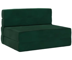 Sofa Sulankstomas Sofos Lova Tamsiai žalia 70 x 72 x 60 cm Audinys
