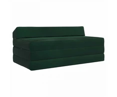 Sofa Sulankstomas Sofos Lova Tamsiai žalia 120 x 60 x 49 cm Audinys