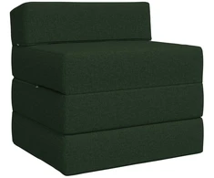 Sofa Sulankstomas Sofos Lova Tamsiai žalia 200 x 70 x 10 cm Audinys