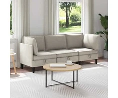 Sofa Svetainės baldų komplektas 3 pcs Avižinė Audinys
