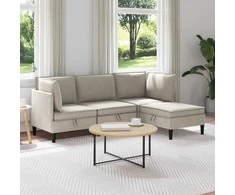 Sofa Svetainės baldų komplektas 4 pcs Avižinė Audinys