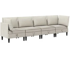 Sofa Svetainės baldų komplektas 4 pcs Avižinė Audinys