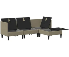 Sofa Svetainės baldų komplektas 4 vnt. Chaki Audinys
