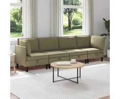 Sofa Svetainės baldų komplektas 4 pcs Chaki Audinys