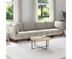 Sofa Svetainės baldų komplektas 4 vnt. Avižinė Audinys