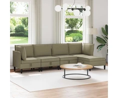 Sofa Svetainės baldų komplektas 5 vnt. Chaki Audinys
